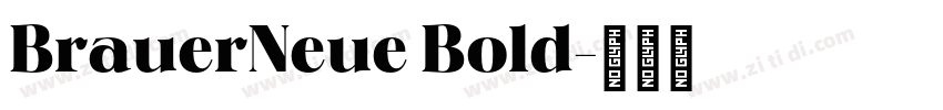 BrauerNeue Bold字体转换